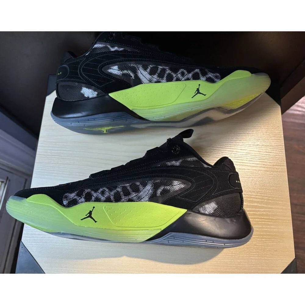 New Men’s Air Jordan Luka 2 Black/White Volt Shoes Size 9.5 NIB Authentic